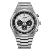 Citizen Eco Drive Zenshin Chrono Titanium Silver Dial Watch CA4610-85A